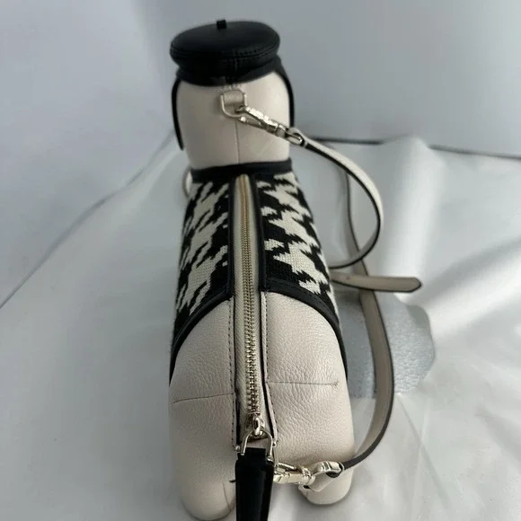 RARE New Kate Spade Claude Dachshund Dog Houndstooth Crossbody Puppy Purse - Picture 5 of 16